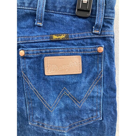 Wrangler 13MWZ Jeans Mens 36x34 Blue Denim Cowboy Cut Original Fit Straight Leg - Picture 3 of 8